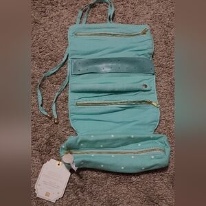NWT Polka Dot Pottery Barn Roll Up Travel Accessory Case